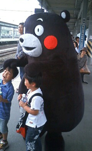 熊本駅でくまモンに遭遇！